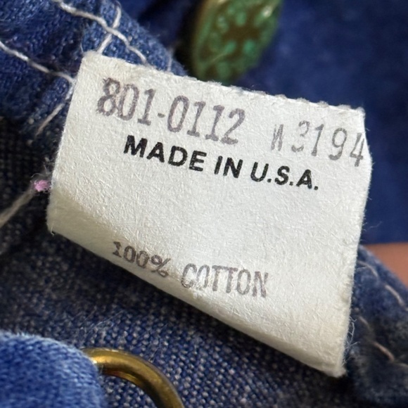 OshKosh B'gosh Vintage 70s American Union Made Sanforized Vesbak Overall 26-28 - Picture 6 of 9